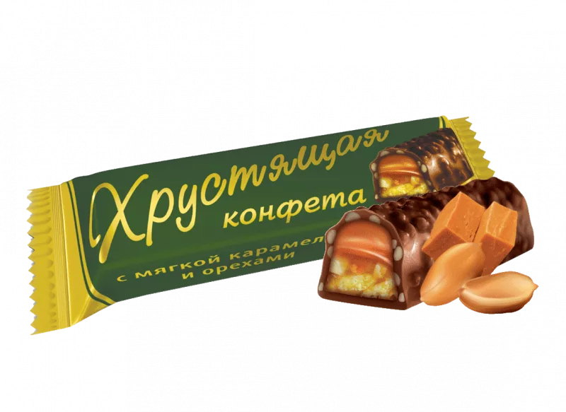 Хрустящая конфета (карамель+орех) Богатырь