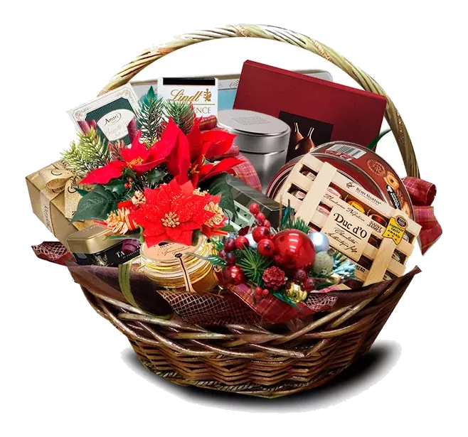 Подарочная корзина Пуансетия