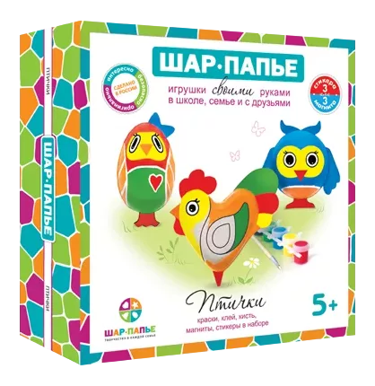 Набор для творчества Шар-папье " Птички" с магнитом