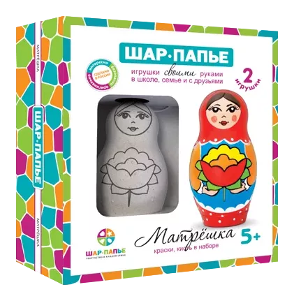 Набор для творчества Шар-папье "Матрешка"