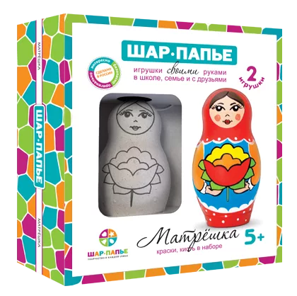 Набор для творчества Шар-папье "Матрешка", 175 г